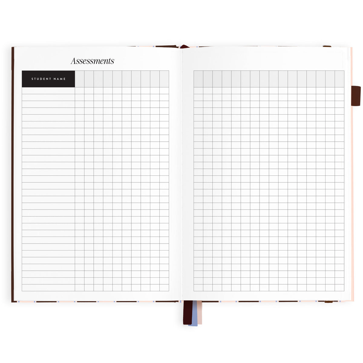 2027 A5 Academic Vertical Planner - Chocolate Stripe