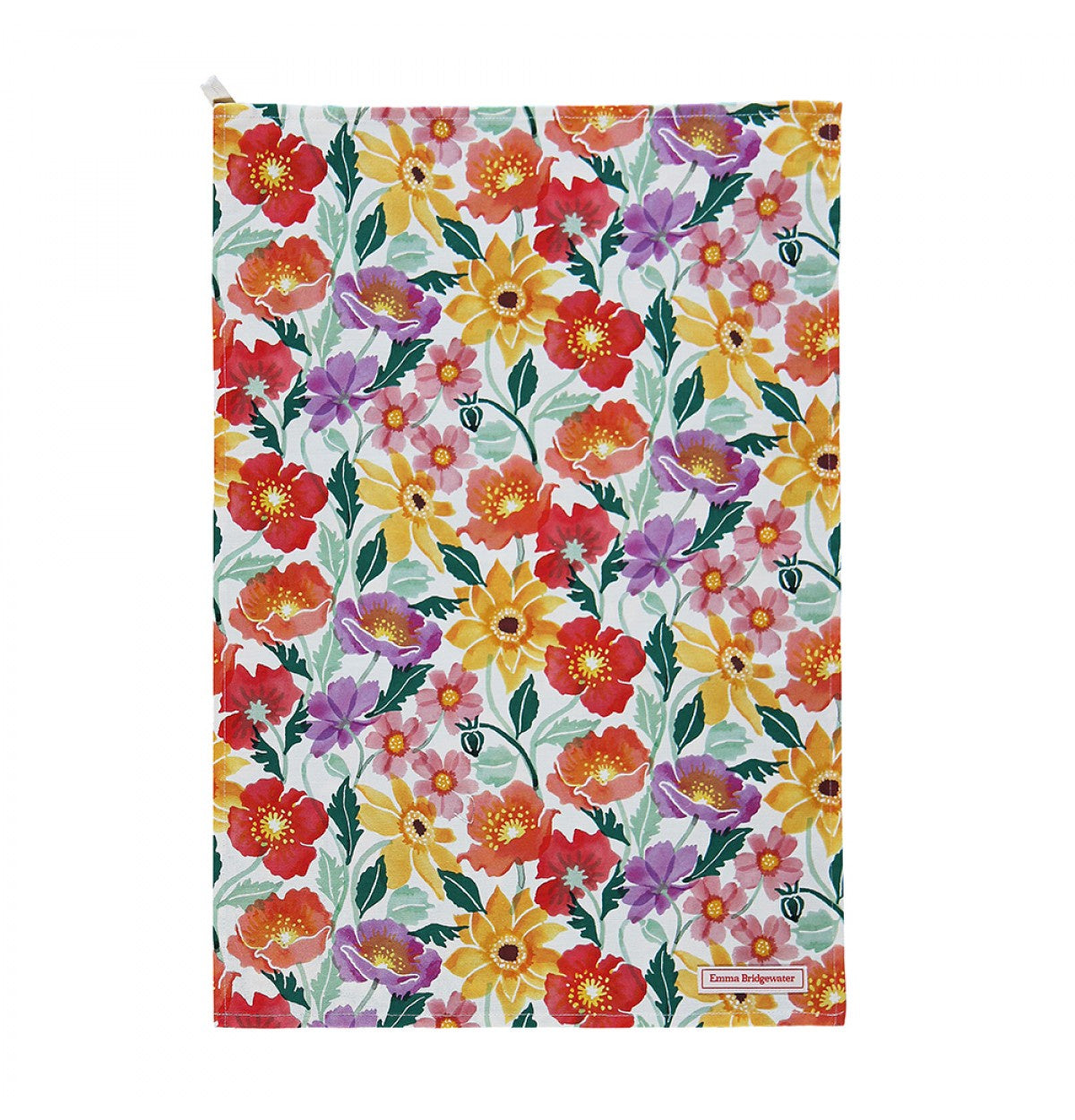 Poppies & Cosmos Tea Towel
