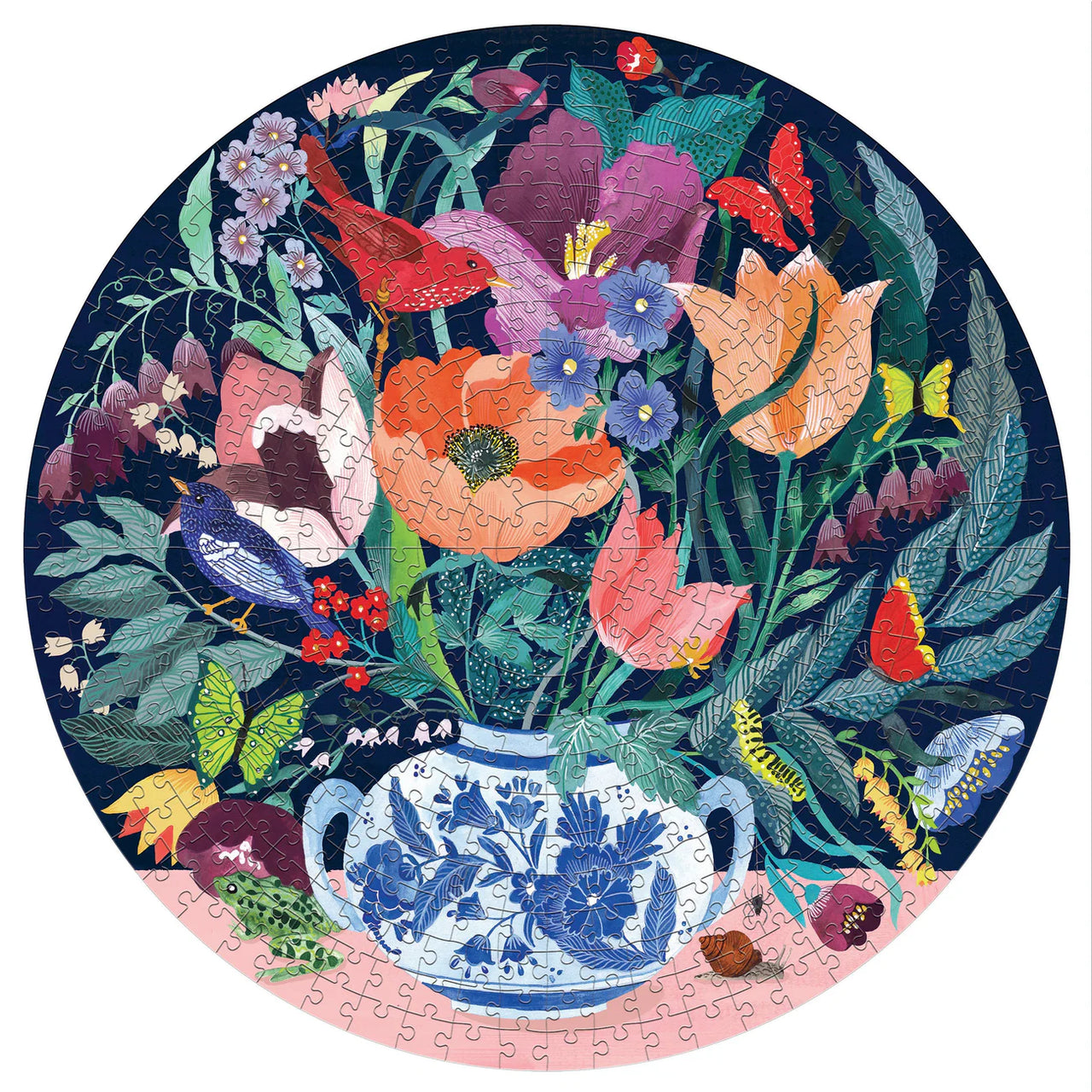 500pc Puzzle Round - Still Life with Flowers