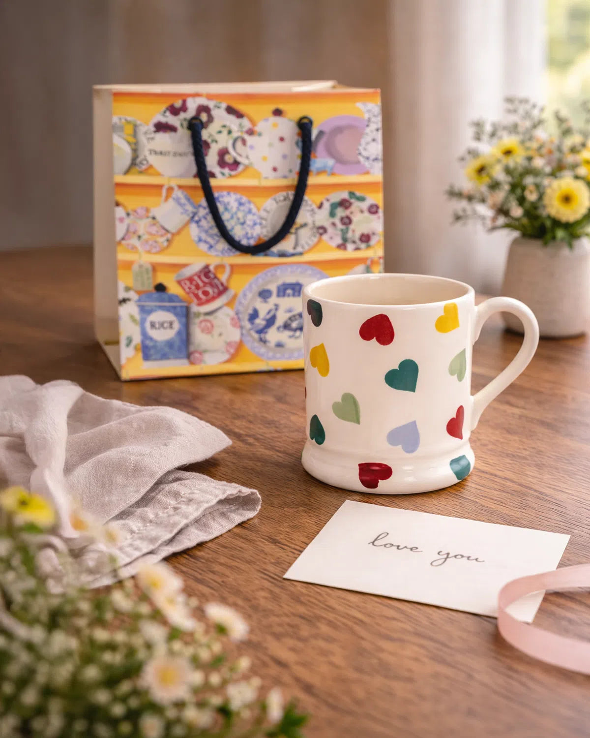 Half Pint Mug - Polka Hearts