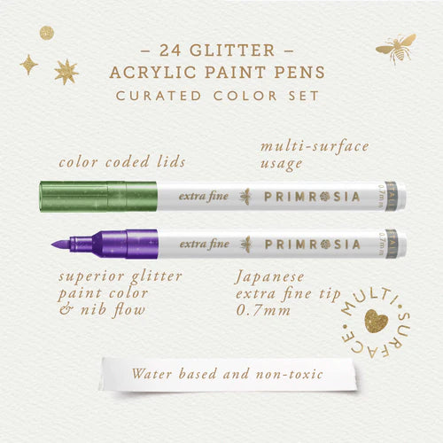 Acrylic Paint Pens - Glitter Set of 24