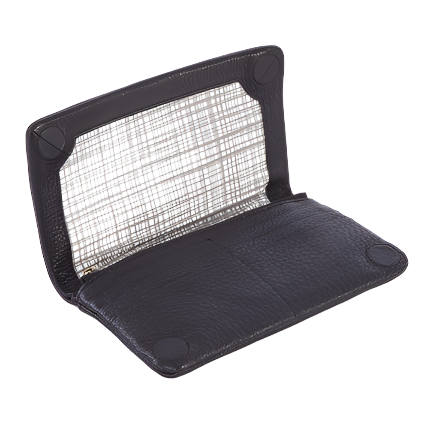 Voyager II Leather Large Wallet - Black