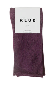 Glitter Lurex Socks - Burgundy Wine