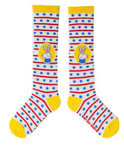 Ruby Red Shoes Knee High Socks (4-7 Years) - Ruby's Paris Spots & Stripes