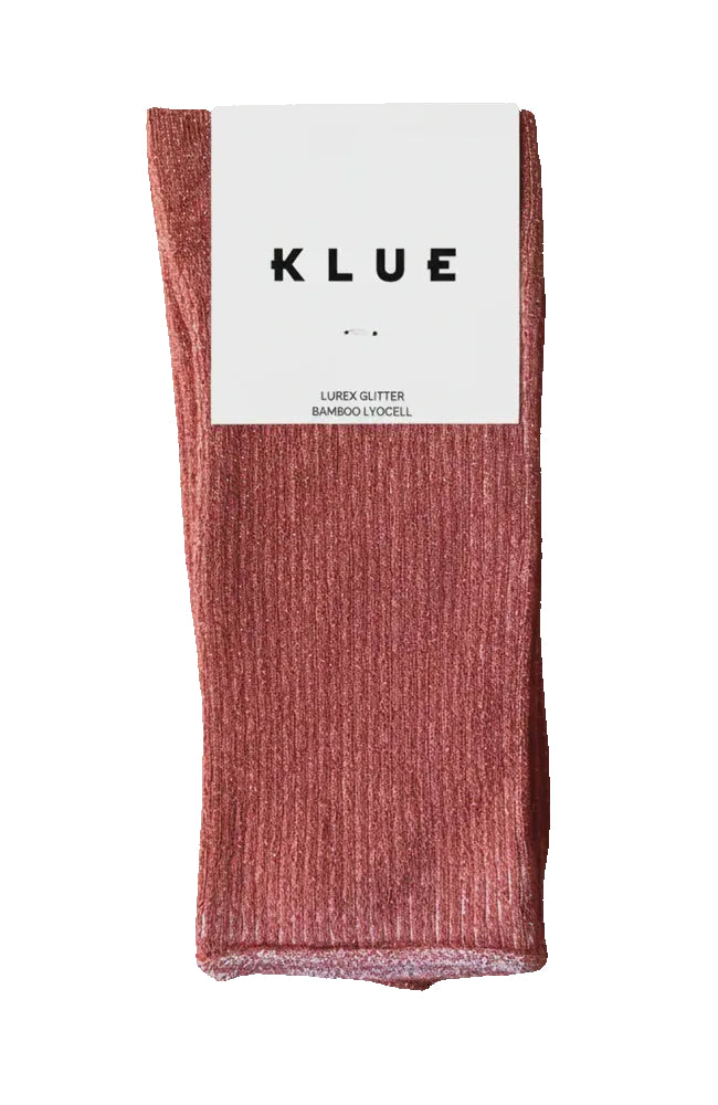 Glitter Lurex Socks - Brick