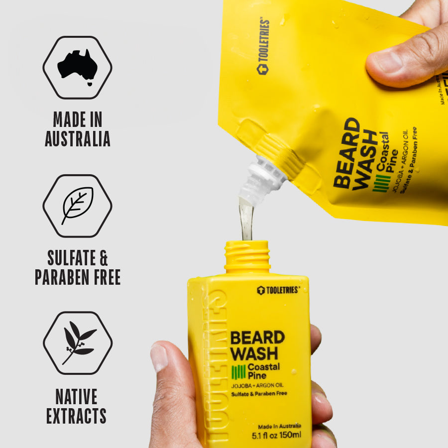 Beard Wash 300ml Refill -  Coastal Pine