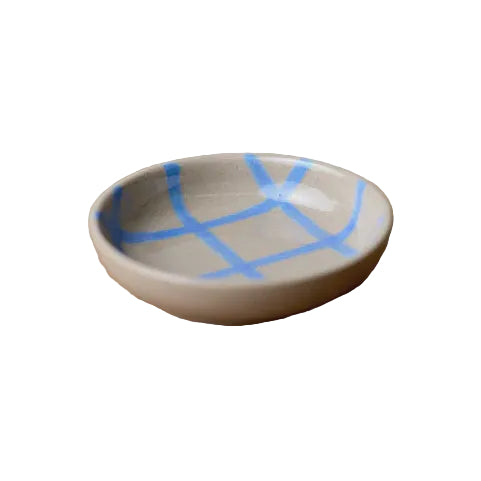 Condiment Bowl - Coastal Junction Stone & Blue Handbrush