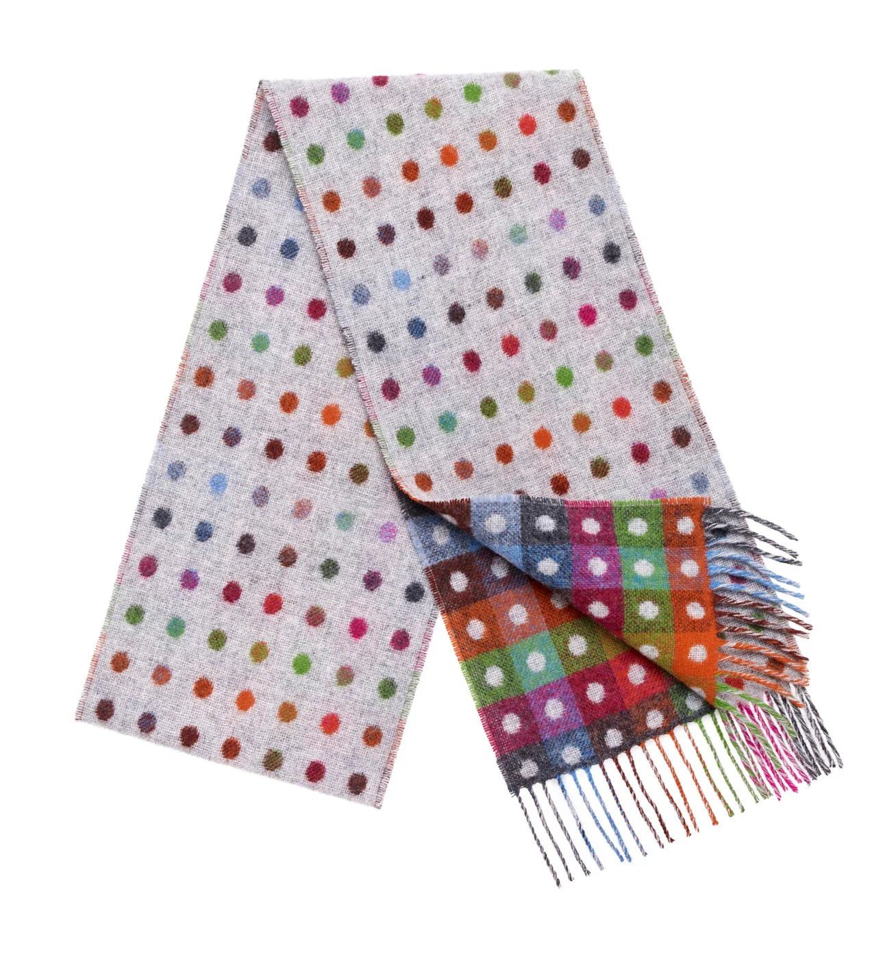 Grey Multi-Spot Scarf