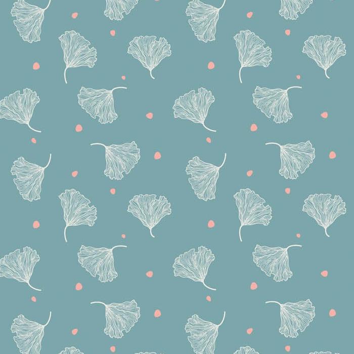 Modal Silk Scarf - Sea Green Floral