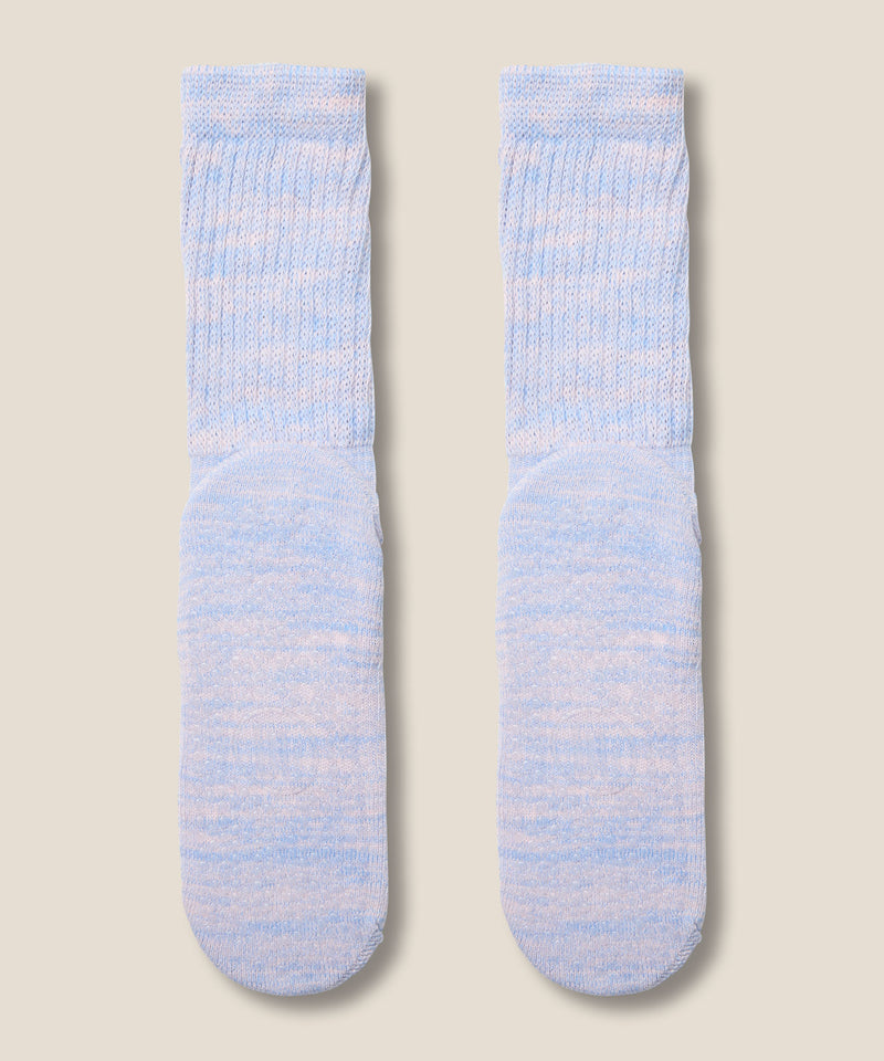 Scrunch Grip Socks - Blue Pink Marle