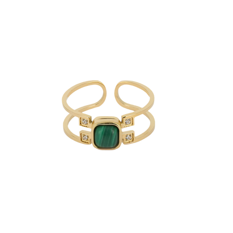Zag Ring - Ostie, Malachite