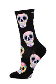 Ladies Socks - Dia De Los Muertos Skull