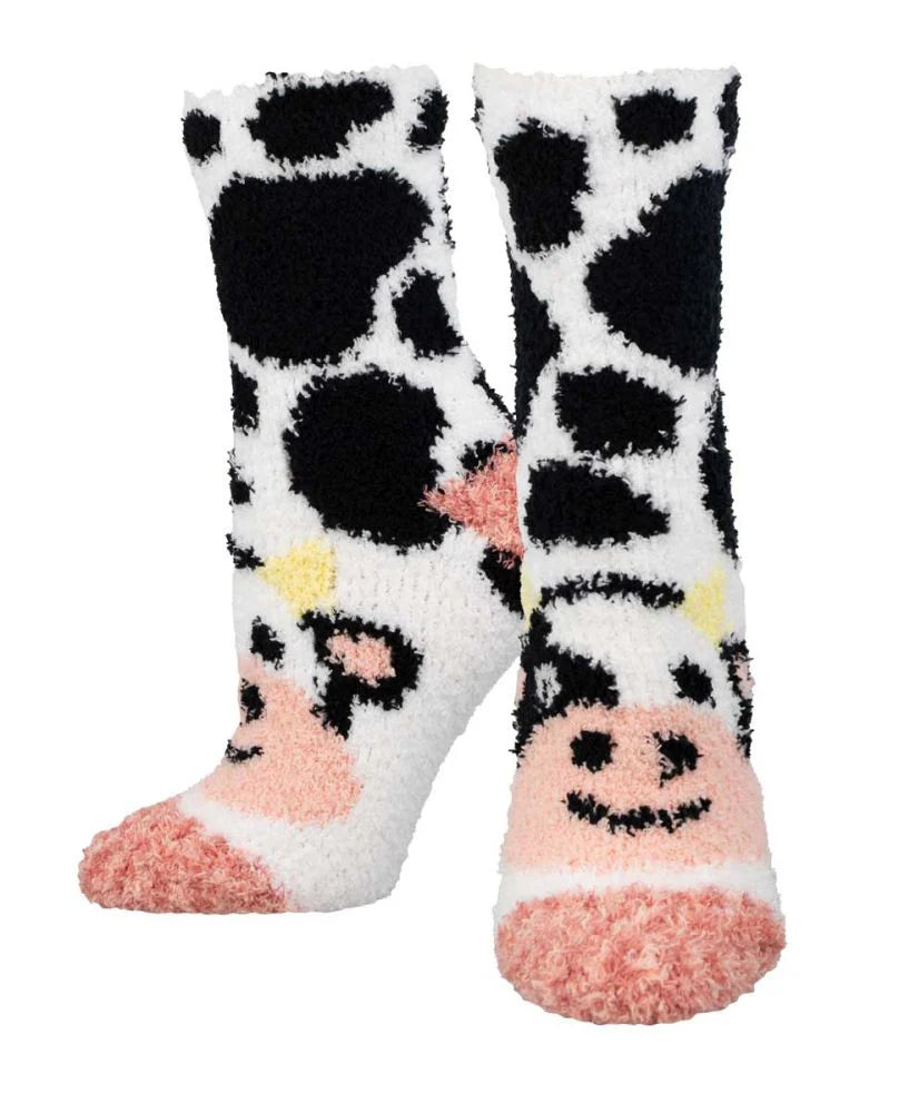 Ladies Cozy Socks - Moo Cow