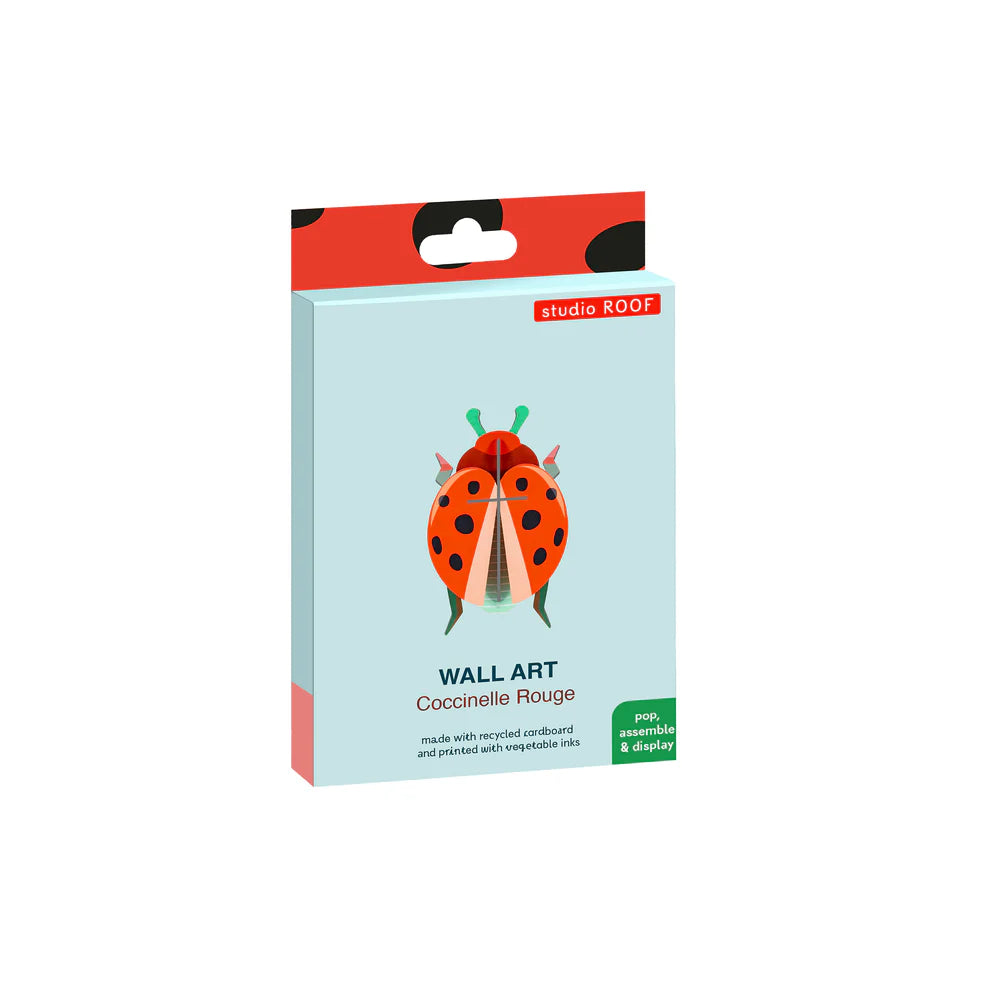 Cardboard Wall Art Small - Coccinelle Rouge
