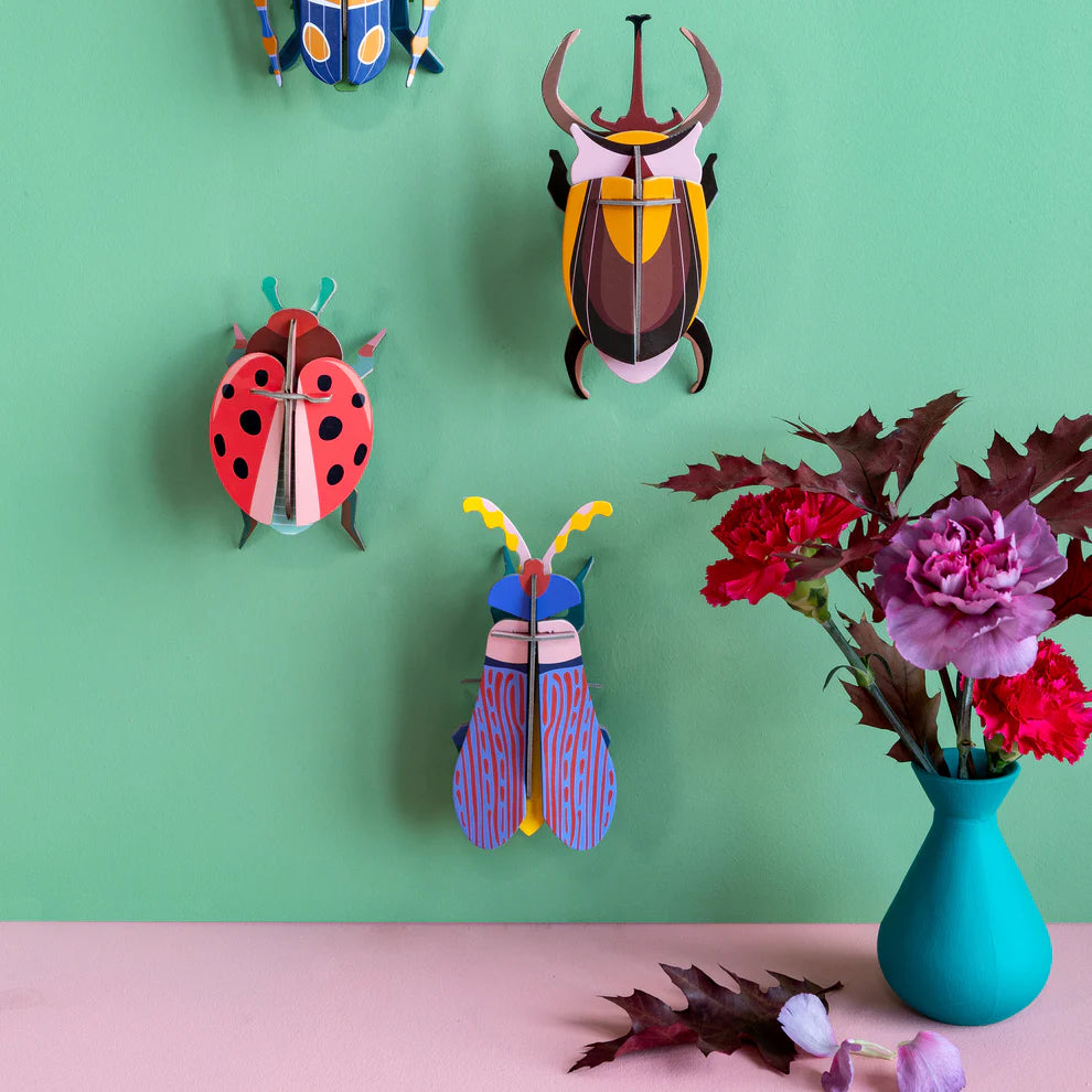 Cardboard Wall Art Small - Coccinelle Rouge