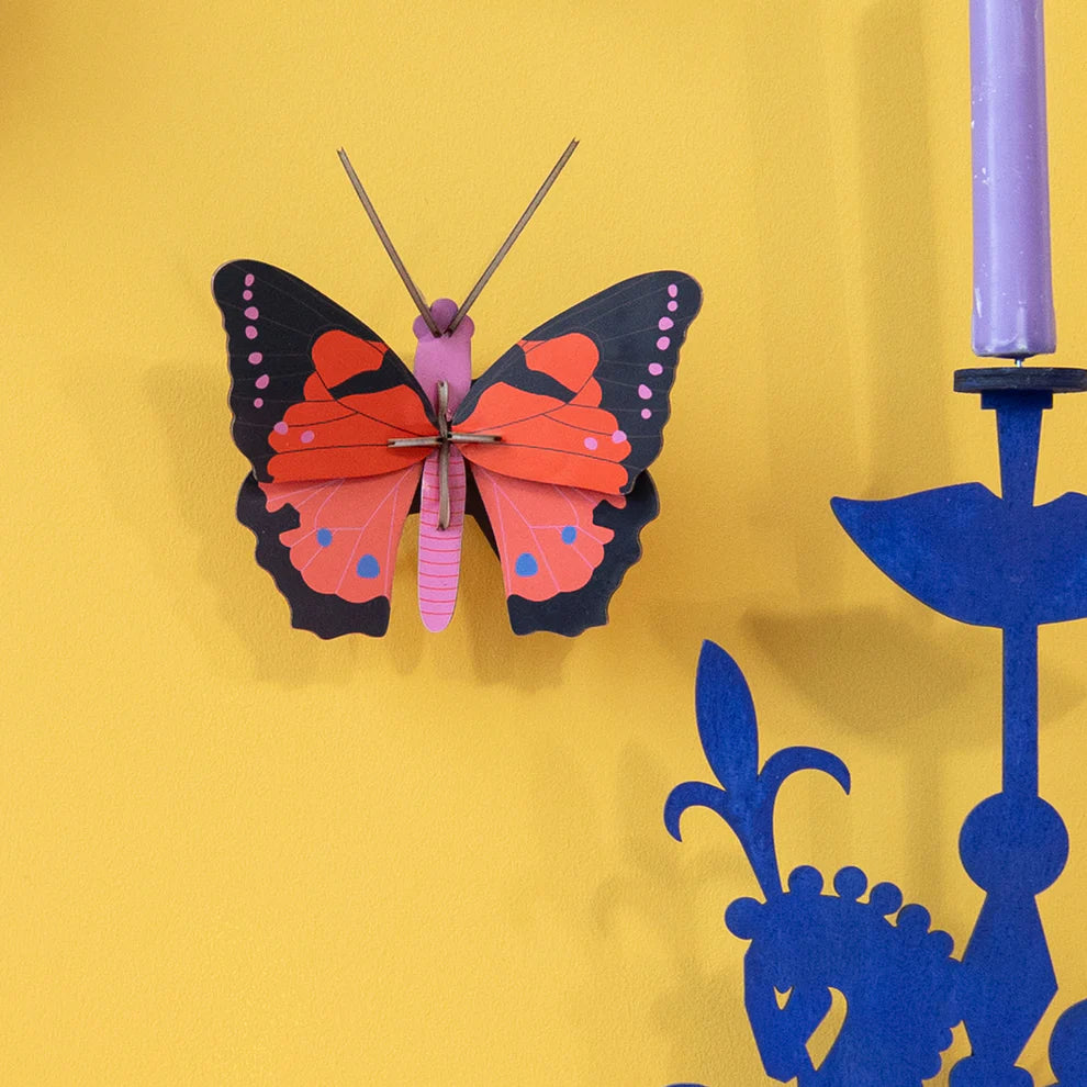 Cardboard Wall Art Small - Large Fox Butterfly