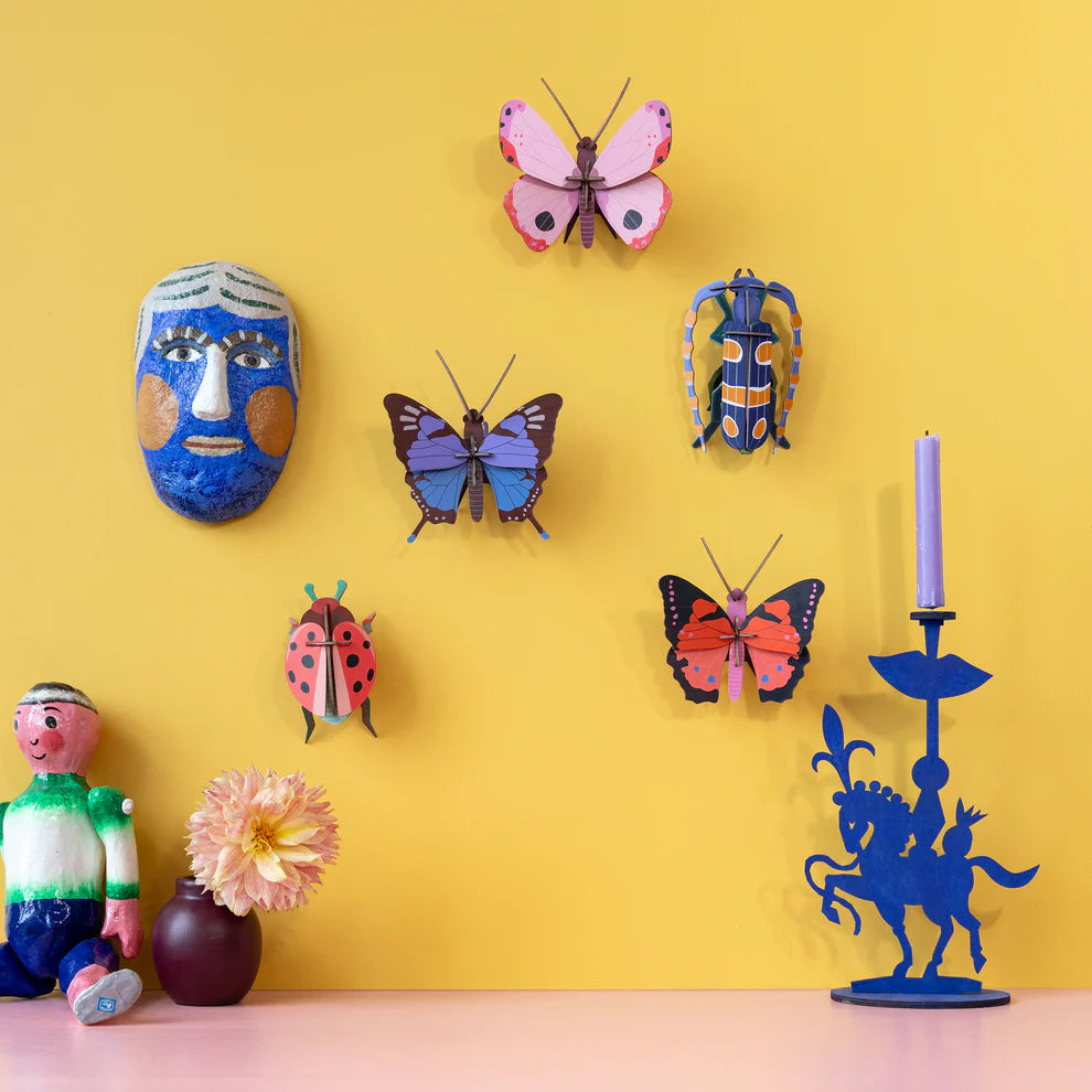 Cardboard Wall Art Small - Large Fox Butterfly