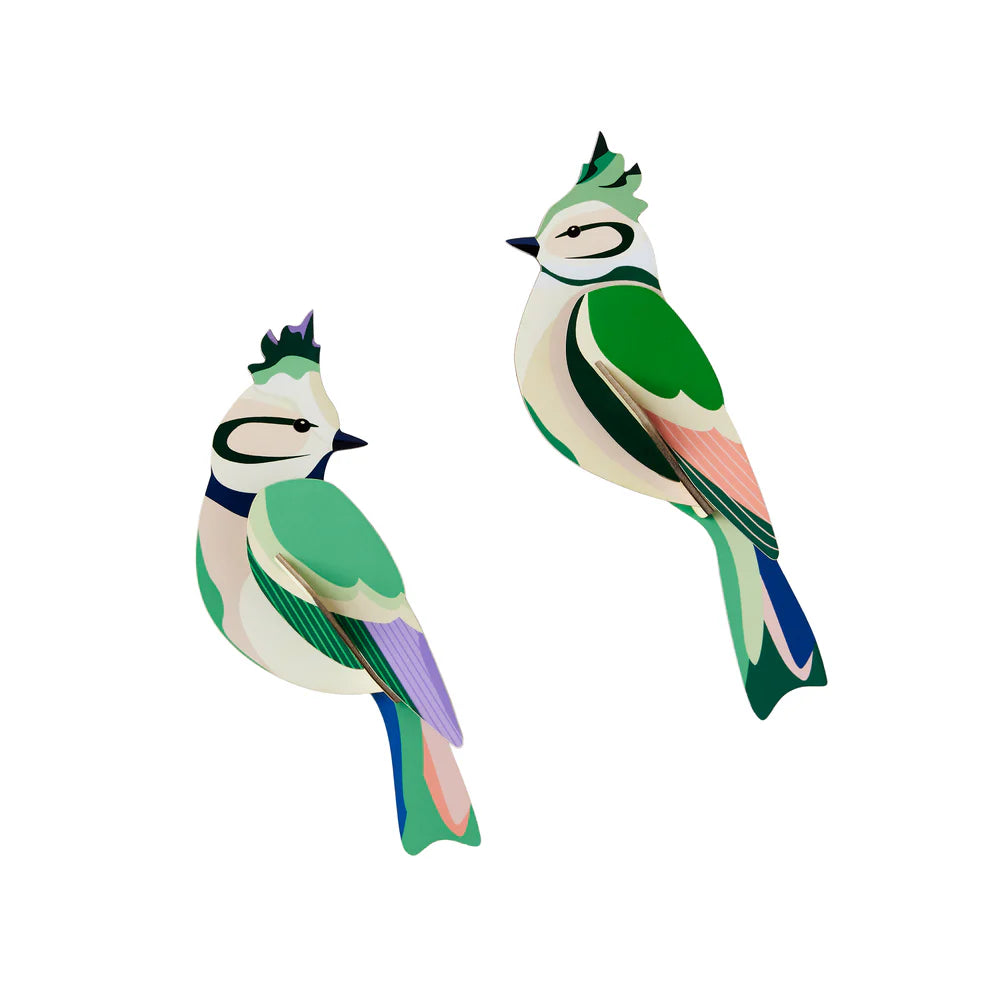 Cardboard Wall Art Garden Bird Duo - Forest Crests