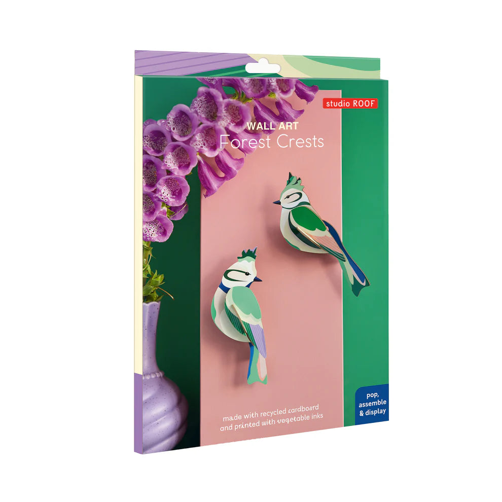 Cardboard Wall Art Garden Bird Duo - Forest Crests