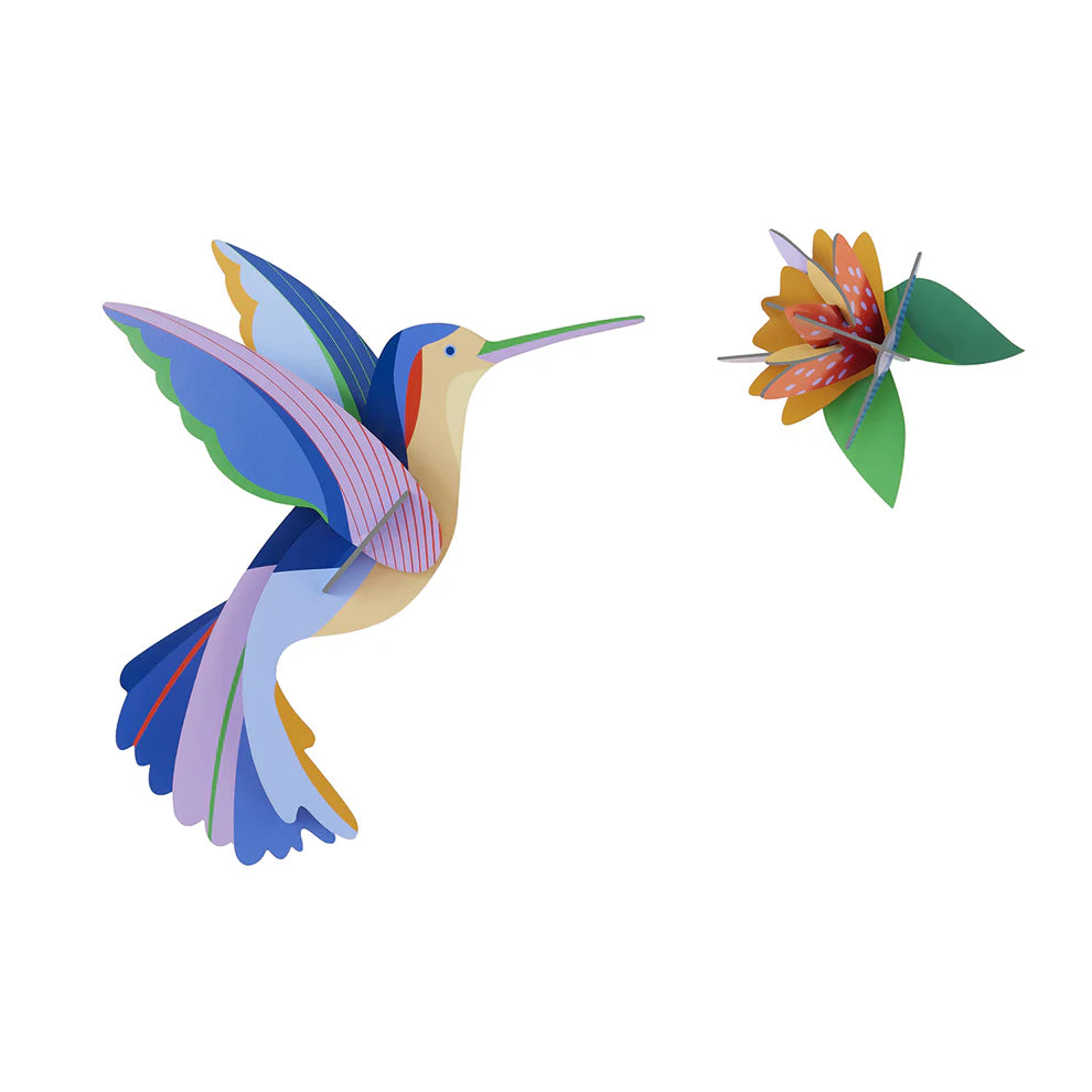 Cardboard Wall Art Large - Hummingbird