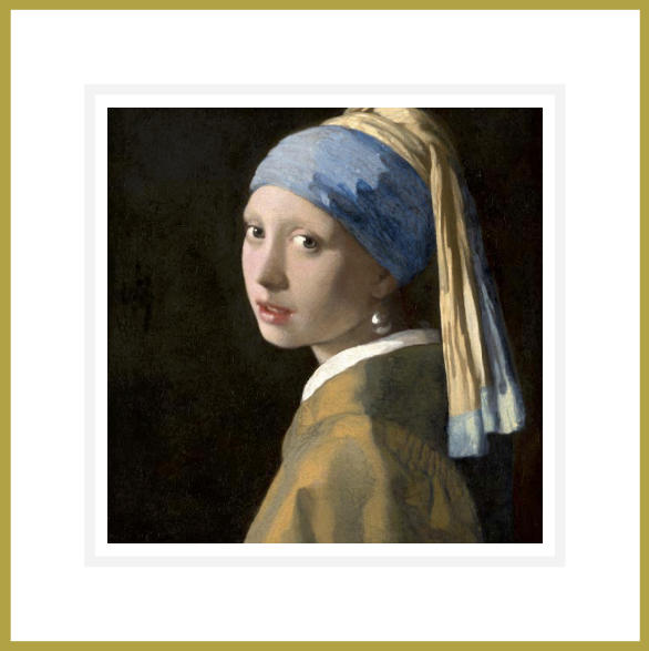 Ikonink Framed Card - The Girl with the Pearl Earring