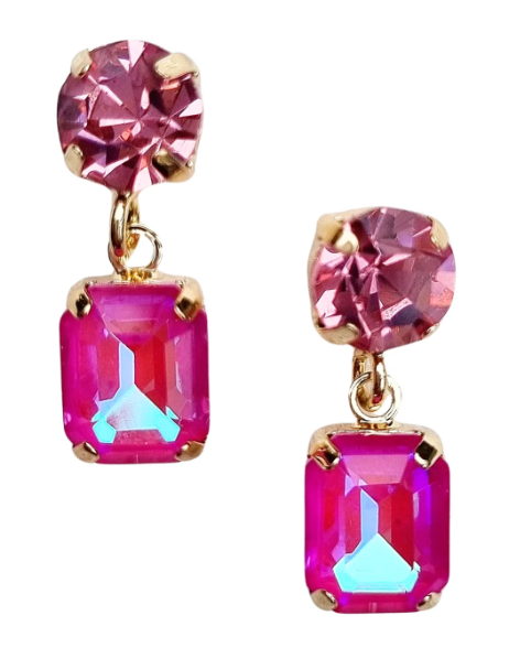 Annalise Gem Earring - Pink