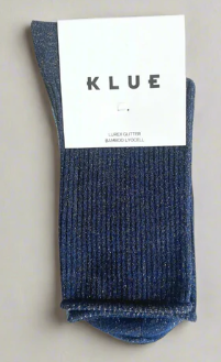 Glitter Lurex Socks - Blue