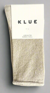 Glitter Lurex Socks - Beige and Gold