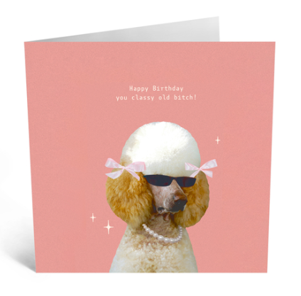 Classy Old Bitch Birthday Card