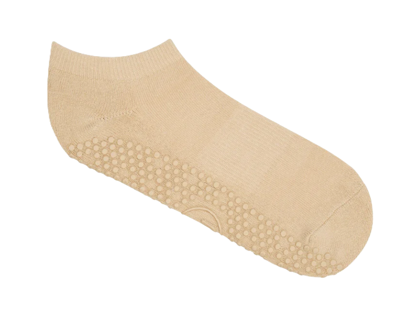 Classic Low Rise Grip Socks - Almond