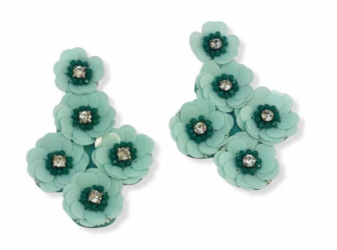 Milana Statement Earrings - Mint