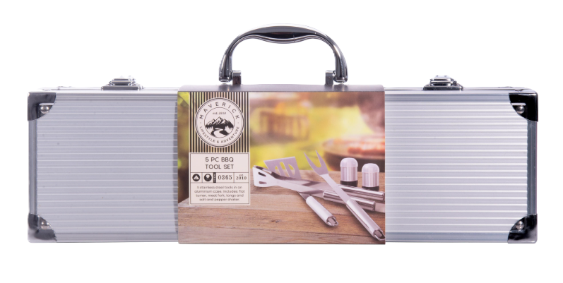 Stainless Steel BBQ Tool Set - 5pcs
