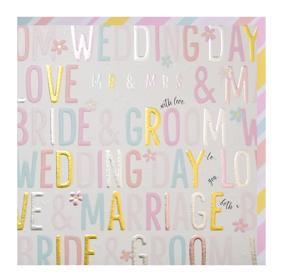 Mr & Mrs Wedding Day Card