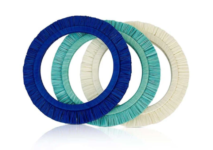 Santorini Raffia Bangle Set