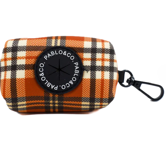 Dog Poop Bag Holder - Vintage Plaid
