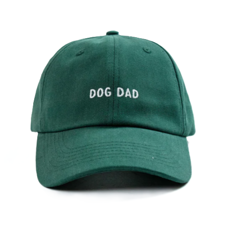 'Dog Dad' Baseball Cap - Green