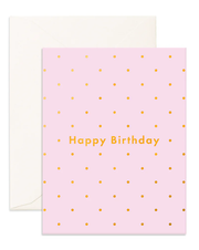 Happy Birthday Lilac Dots Greeting Card