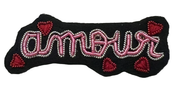 French Embroidered Brooch - Amour