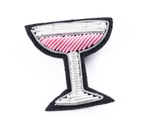 French Embroidered Brooch - Cocktail
