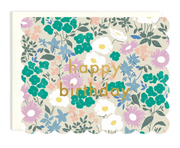 Happy Birthday Scalloped Floral Card