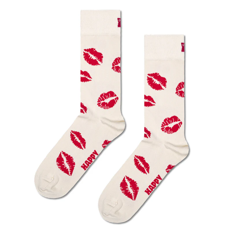 Happy Socks - Kisses White