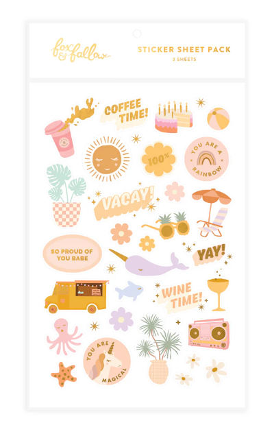 Vacay Sticker Set