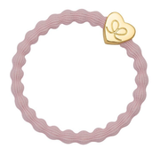 Soft Pink Bangle/Hair Band - Gold Heart