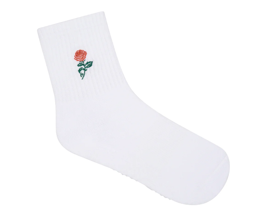 Crew Grip Socks - Vintage Rose White