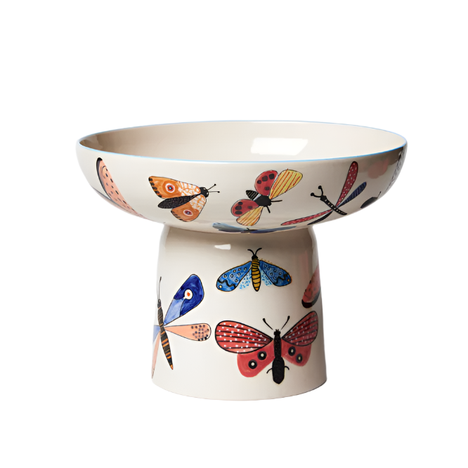 Moth Party Footed Bowl