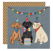 Happy Birthday Dog Party Card