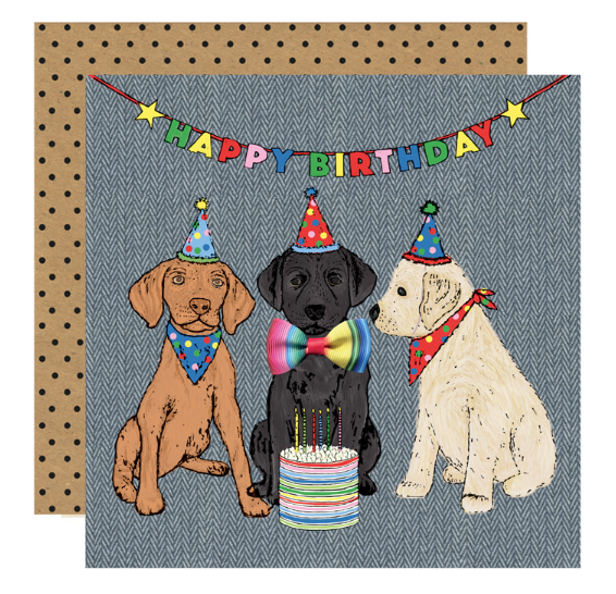 Happy Birthday Dog Party Card