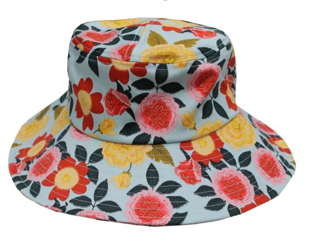 Garden Sun Hat With Adjustable Fit - Heirloom Garden Print