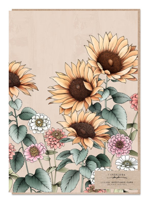 Sunflowers Portrait Card
