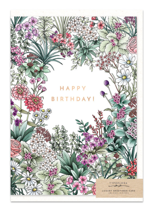 Flower Field Birthday Card